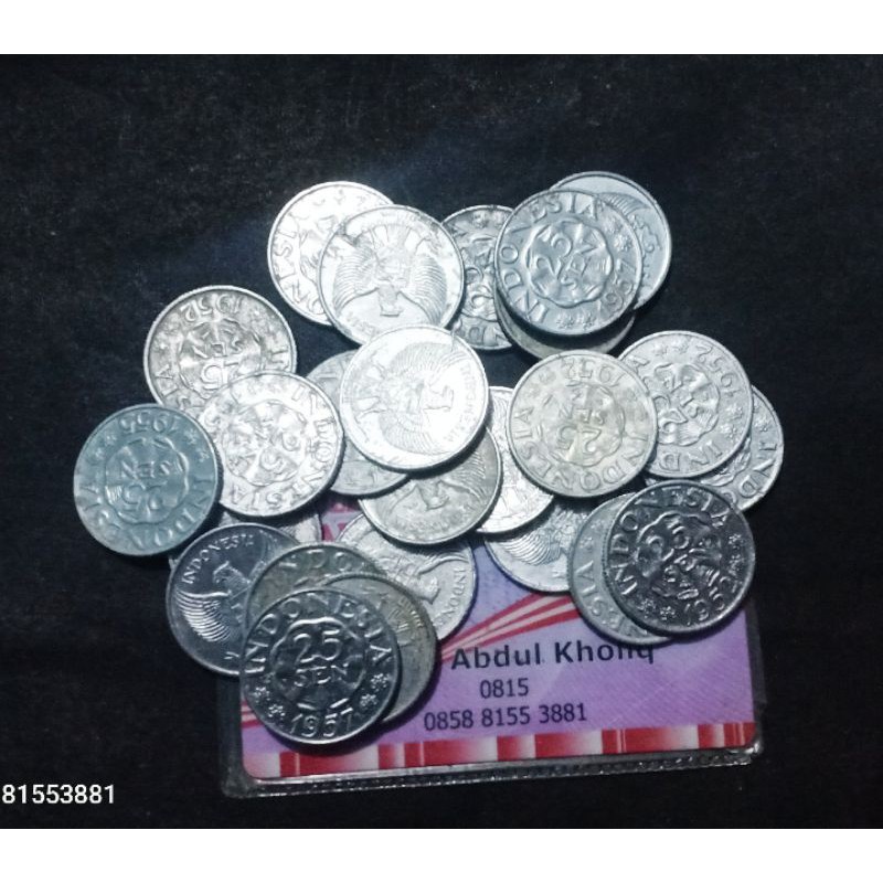 koin indonesia 25 sen aluminium bukan 25 rupiah burung bukan 25 rupiah buah pala bukan 25 rusa
