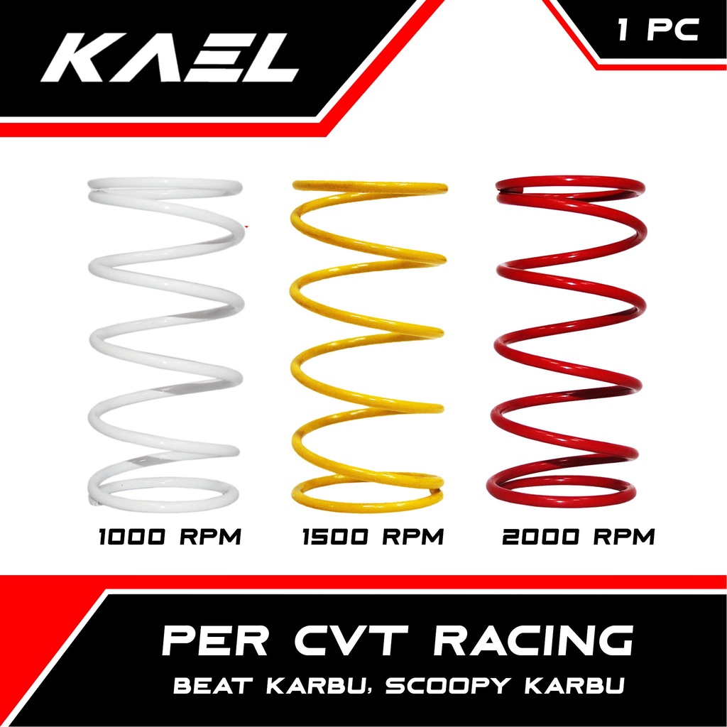 Per CVT Racing 1000-1500-2000 RPM Honda Beat Carbu &amp; Scoopy Karbu Awal-Old-Lama Pir-Ver-Peer Pully-Puly-Puli-Pulli