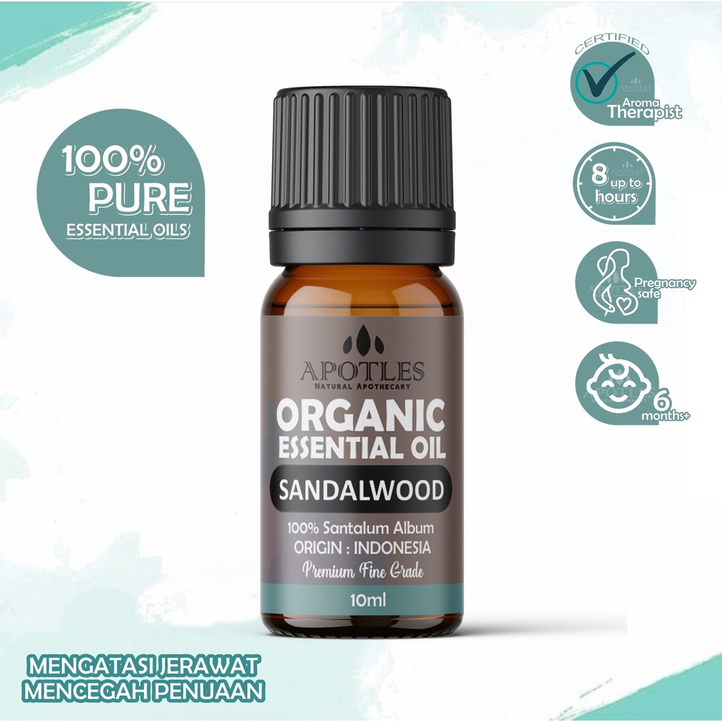 Sandalwood Essential Oil - Minyak Aromaterapi Kayu Cendana Sandalwood Pure Essential Oil 10ml