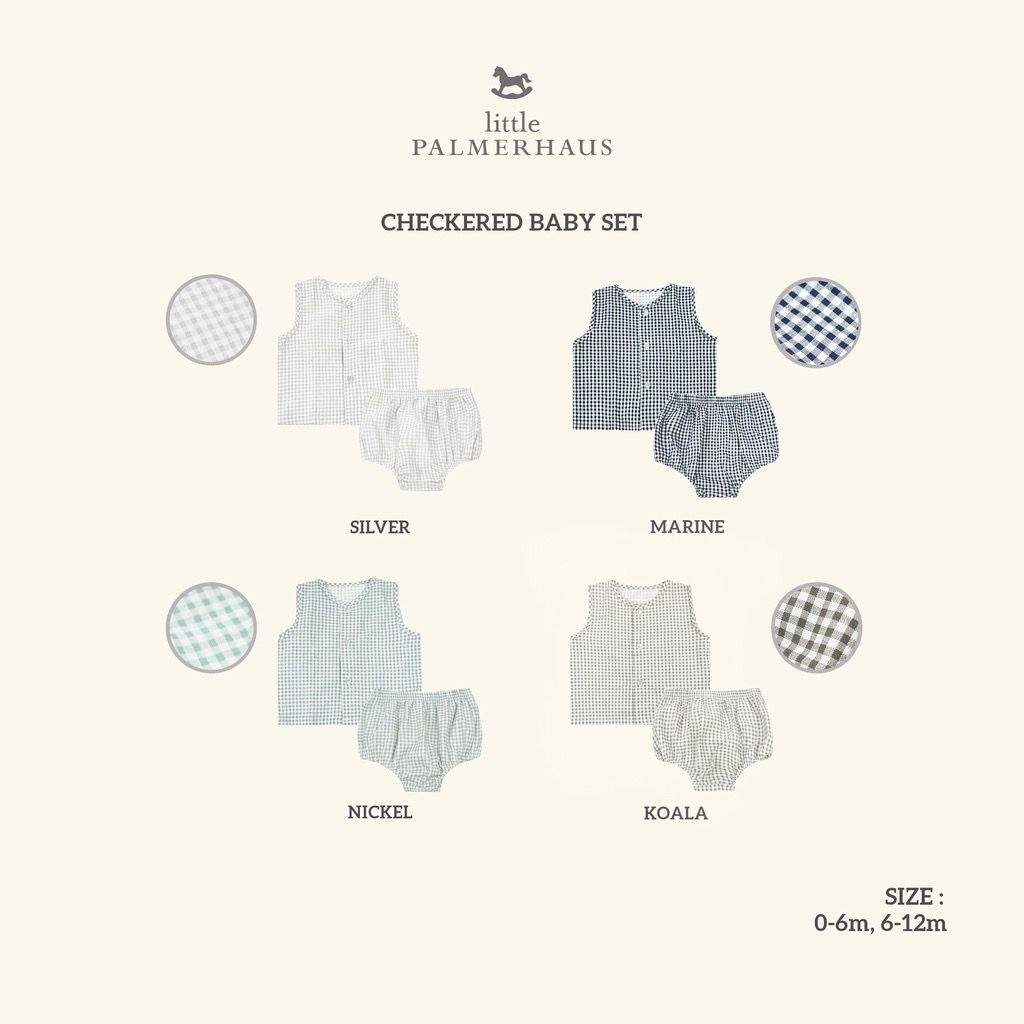 Palmerhaus Checkered Set BAby - Jumper Bayi 0-12 Bulan