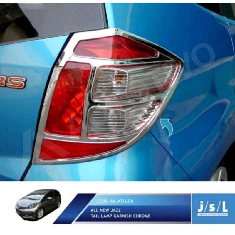 Garnis Lampu Belakang All New Jazz 2008-2013 Crome Tipe Rs