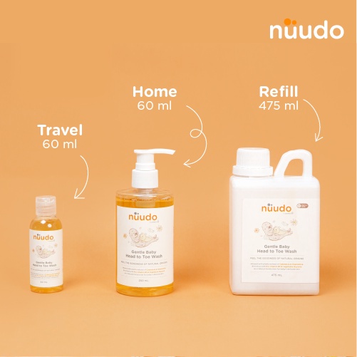 NUUDO-NUUDO BY PURECO GENTLE BABY HEAD TO TOE WASH-BUBBLY KIDS BODY TO FACE WASH-BODY LOTION-CONDOTIONING KIDS SHAMPOO-HAIR LOTION- REFILL 475ML-SABUN MANDI SAMPO BAYI/ANAK