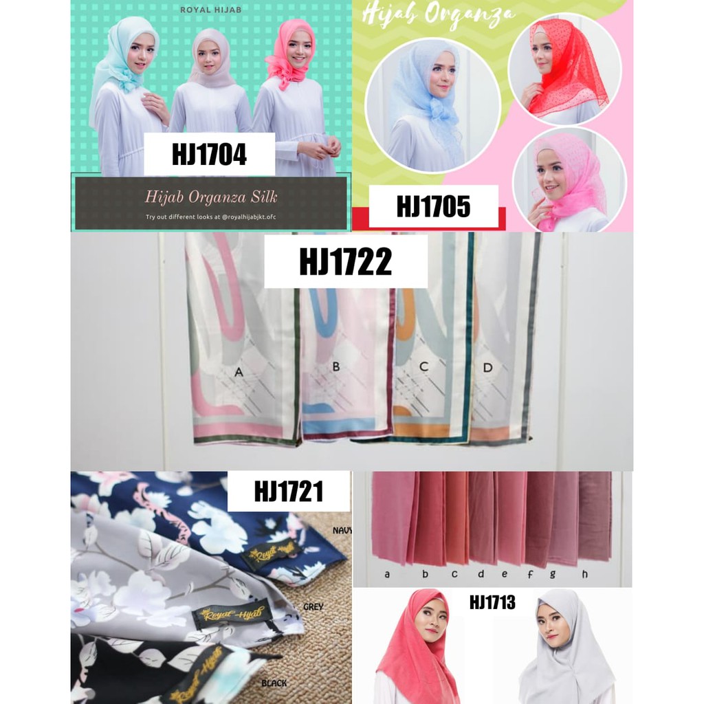 Jilbab Segiempat MURAH Hijab Segiempat Motif Bunga Polos