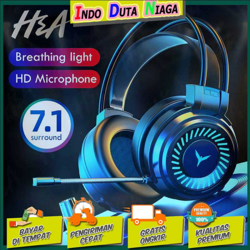 IDN TECH - H&amp;A Headphone Gaming USB Virtual Surround 7.1 RGB with Mic - G58