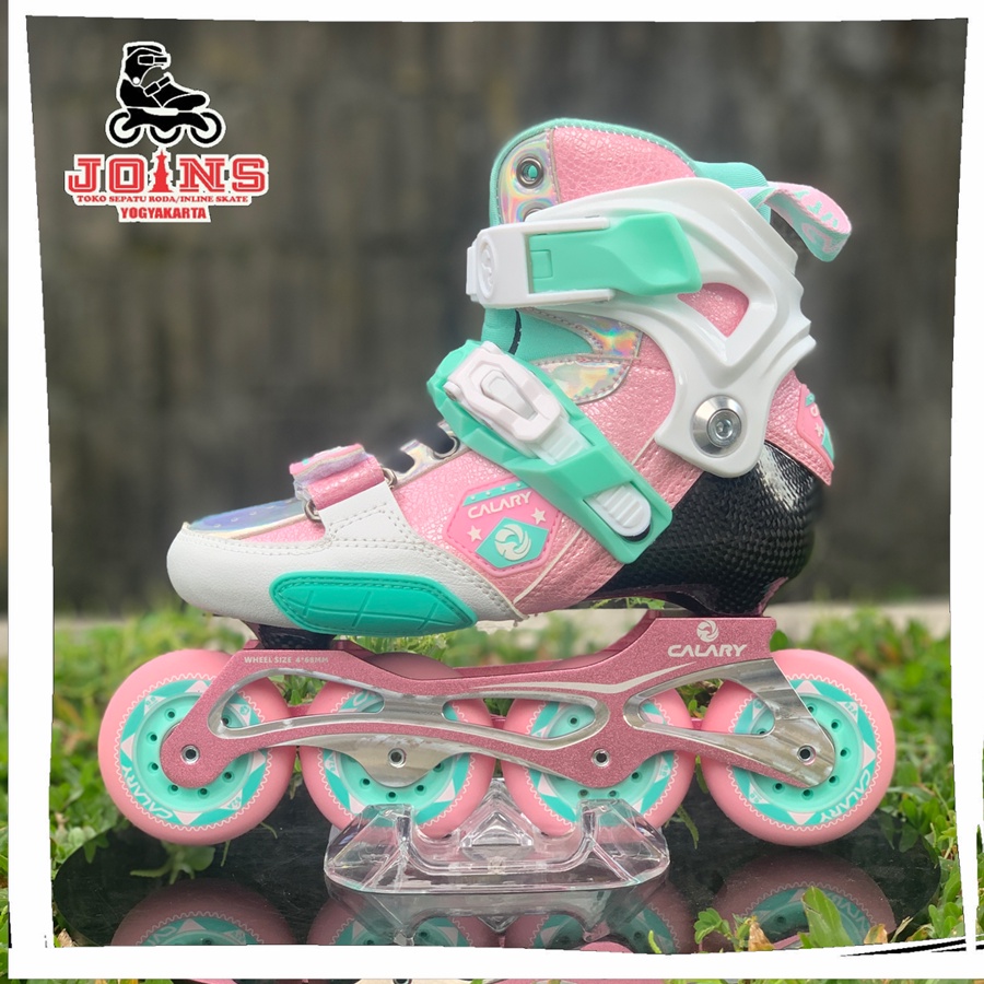 Sepatu Roda Inline Skate Calary Carbon Pink White