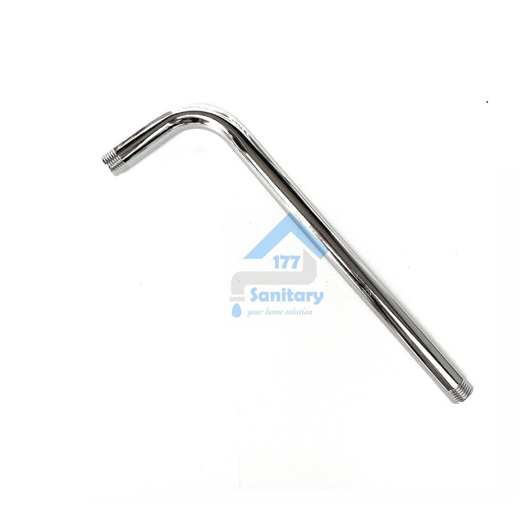 Pipa tiang Shower mandi Tembok 20cm tebal P20-tiang wall shower arm shower stainless 1/2 inch 30cm stenlis