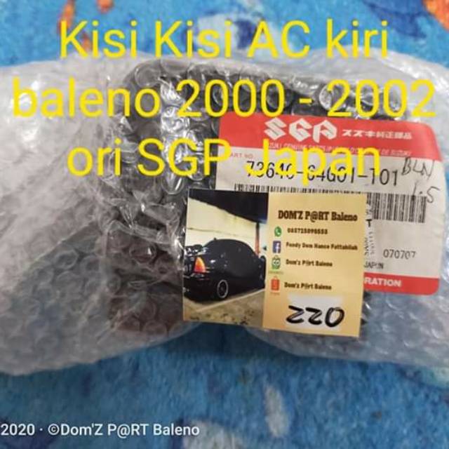 Kisi-Kisi AC Kiri Suzuki Baleno Lama Tahun 2000-2002 Ori SGP