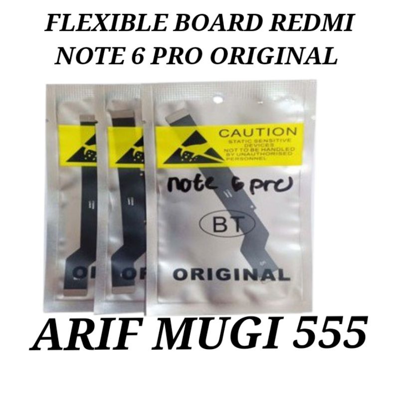 FLEXIBLE FLEXIBEL TENGAH MAIN BOARD XIAOMI REDMI NOTE 6 PRO ORIGINAL