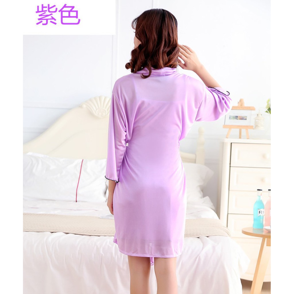 Baju Tidur Satin KIMONO + INNER Pakaian Wanita Women Dewasa Silk Korea Fashion Pyjama Impor