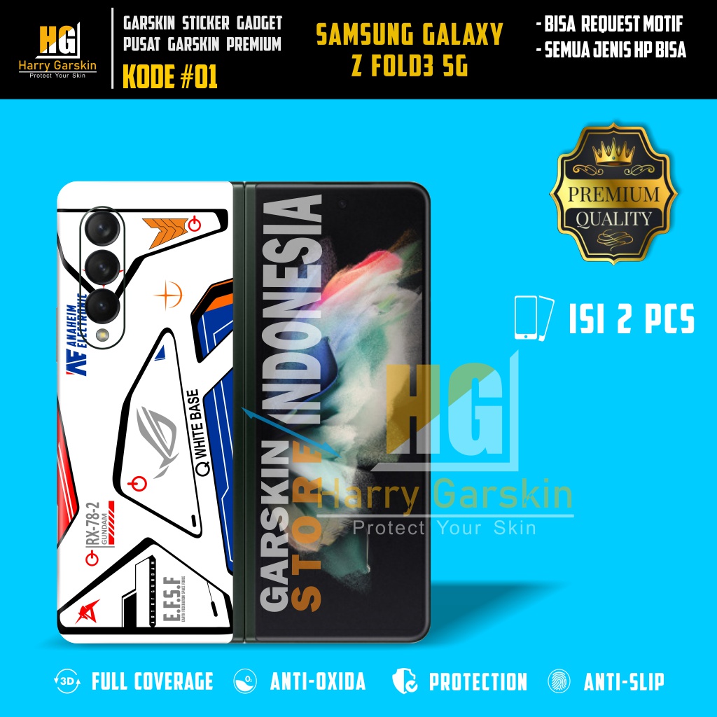 Garskin Sticker Premium Samsung Galaxy Z Fold3 5G Kode #01-05 Bisa Request Via Chat