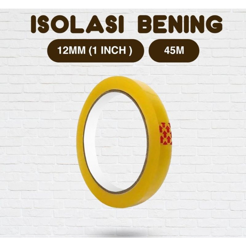 

Solasi / Isolasi Bening 12mm / 1/2 inchi | Solatip Bening 1/2 inchi