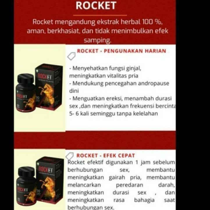 Best! Obat Rocket Original Asli Suplemen Pria Dewasa Aman - Rocket Bpom ダ