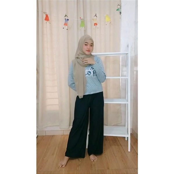 Atasan Baju Perempuan Dan Celana Kulot Wanita Pants Bumil Hijab Friendly