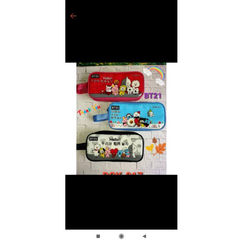 

Tempat Pensil Bts Sleting 3 wrn