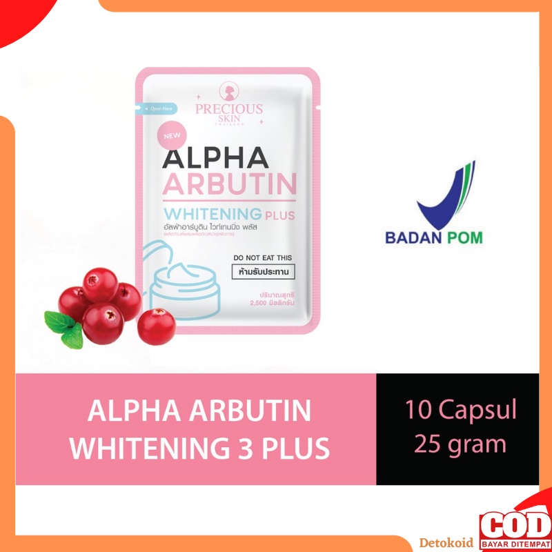 Alpha Arbutin Bubuk Whitening Powder Kapsul Kecantikan Pemutihkan dan Mencerahkan BPOM 100% Original