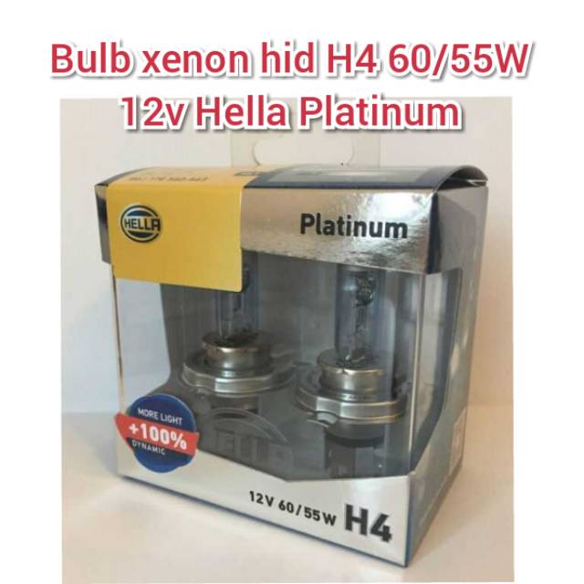 Bulb xenon h4 60/55W 12v hella platinum