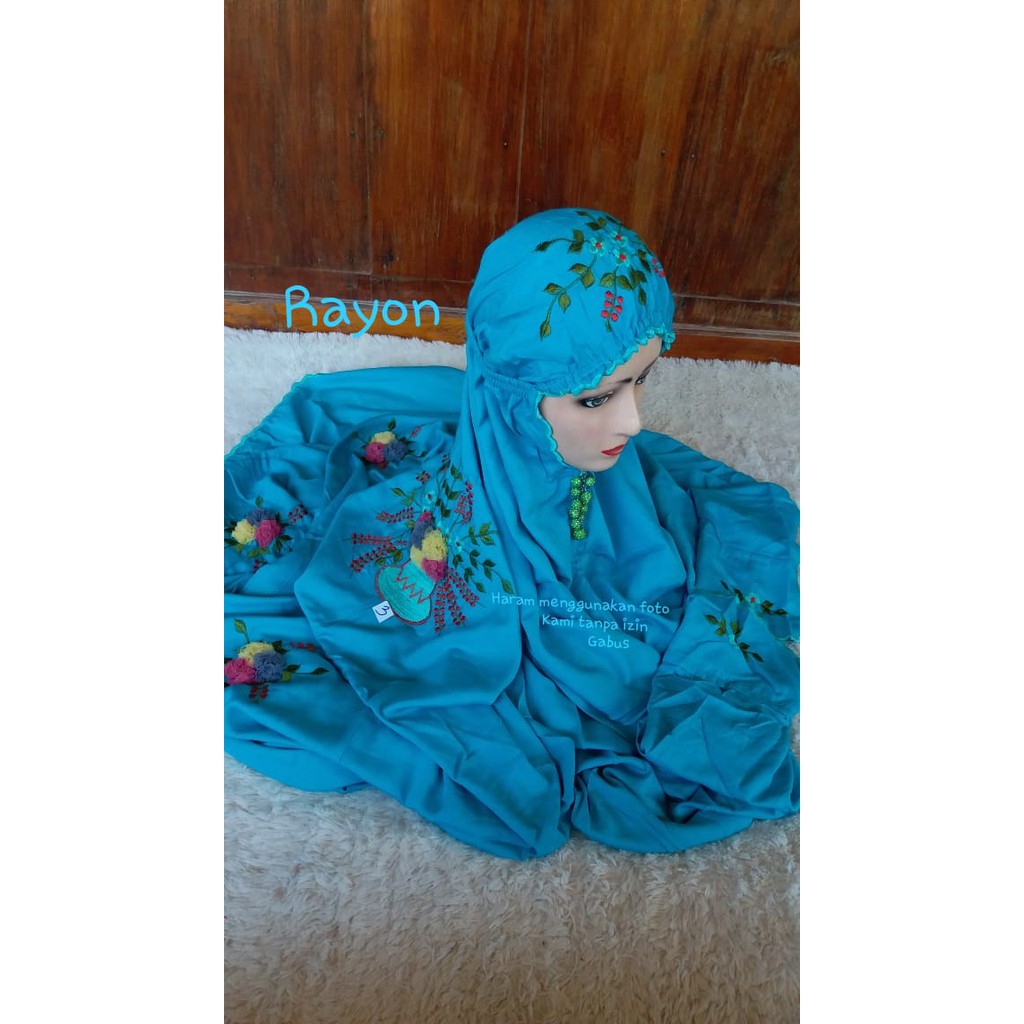 Mukena Rayon Terusan / Lajur Dewasa, Anak Bahan Kain Katun