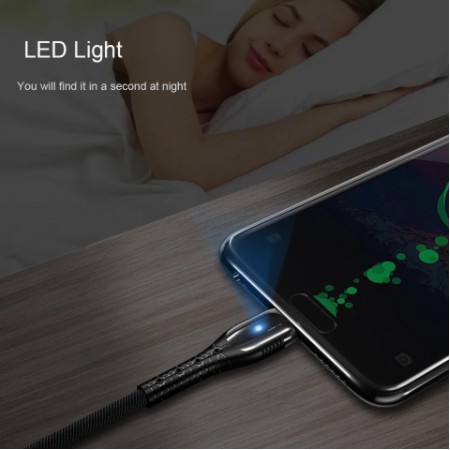 Kabel data 5A  Fast Charging Micro USB Type C iphone ios Cable LED Voltage and Current Display