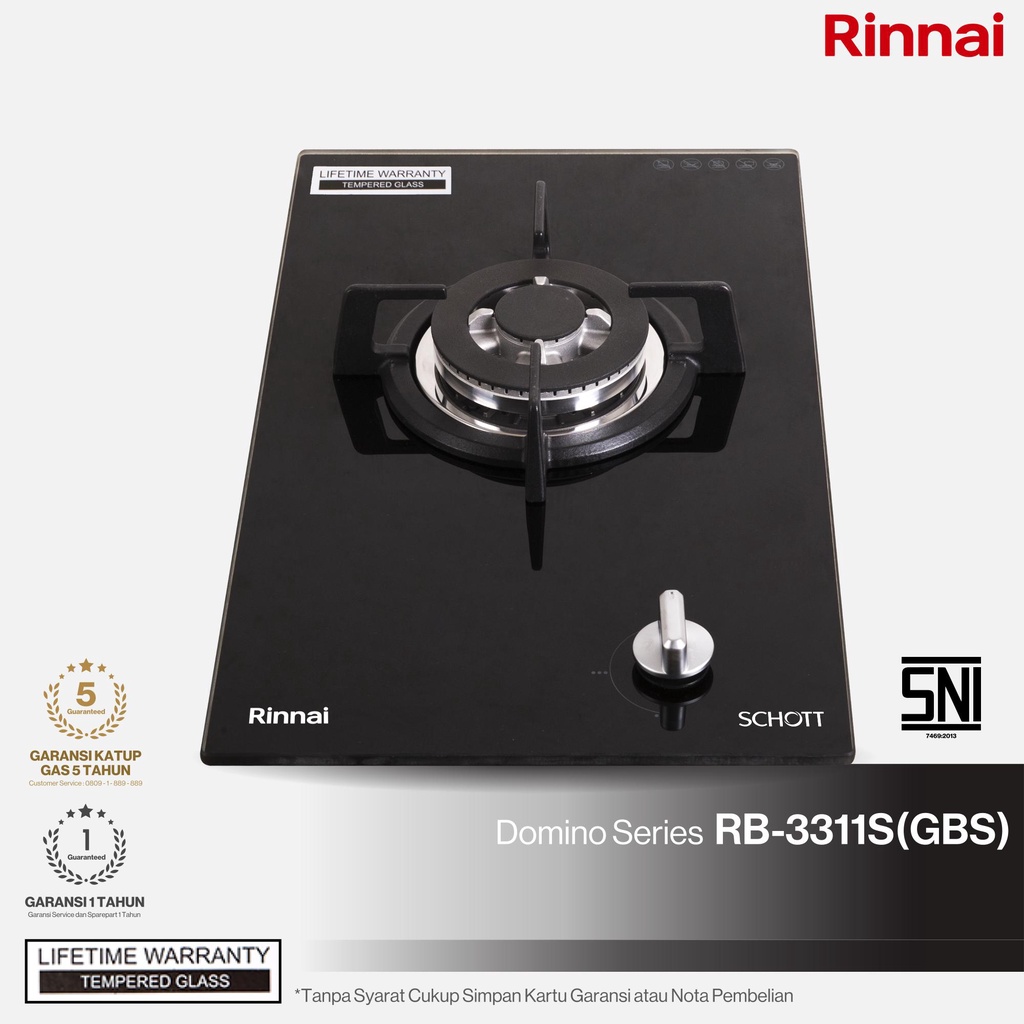 RINNAI Kompor Kaca Tanam 1 Tungku RB-3311S