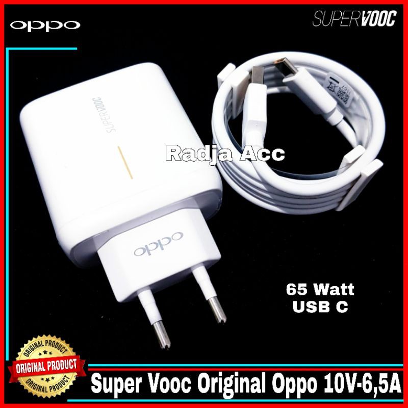 Charger Oppo Find X2 Find X2 Pro Original 100% SUPER VOOC USB Type C 65w