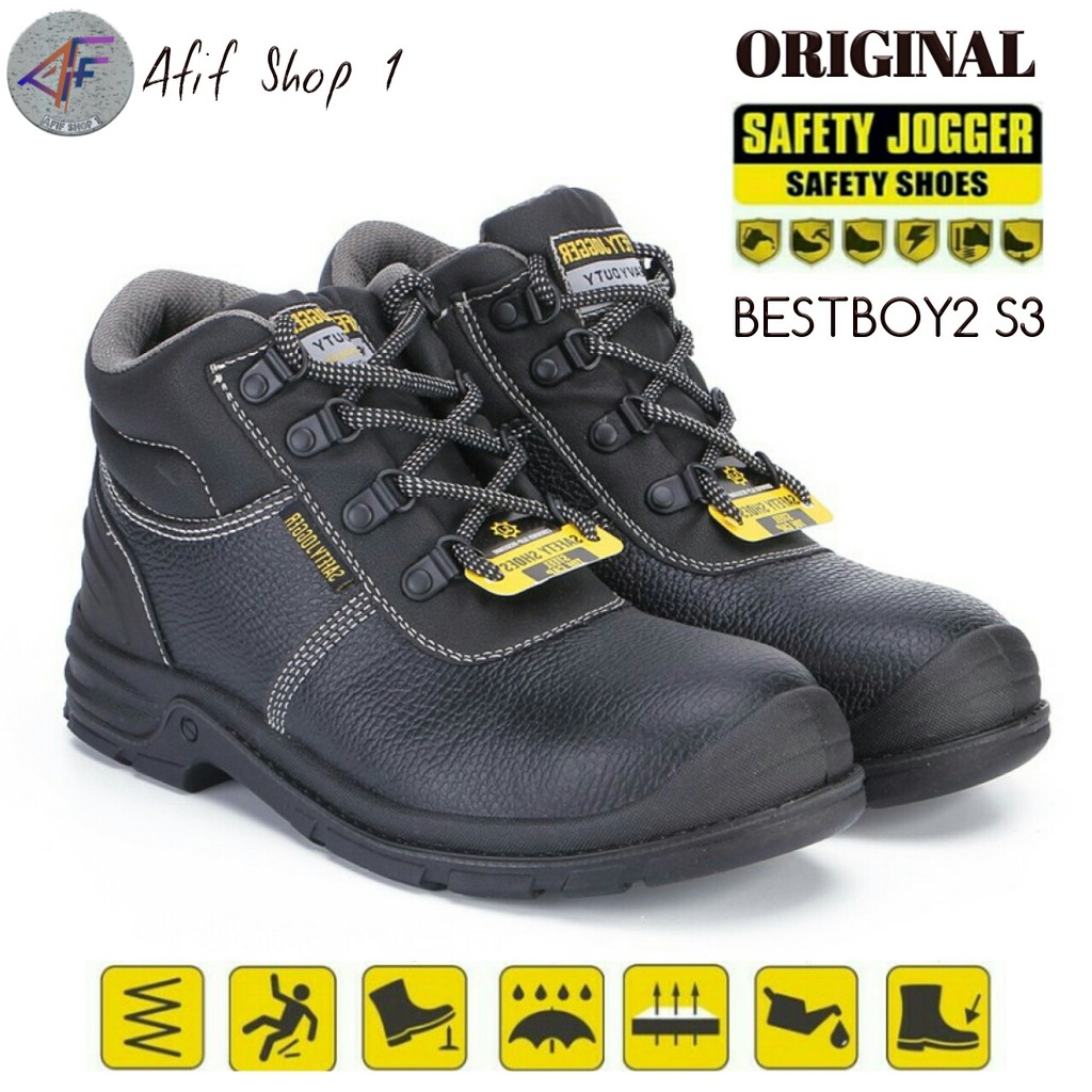 Sepatu Safety Jogger Bestboy S3 Black Murah / Safety Jogger Bestboy2