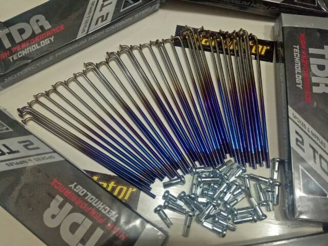 TDR JARI JARI  2TONE BLUE SILVER PELANGI SPOKE RUJI TWOTONE BAKARAN 36 STICK CBR VIXION SATRIA FU SUPRA JUPITER