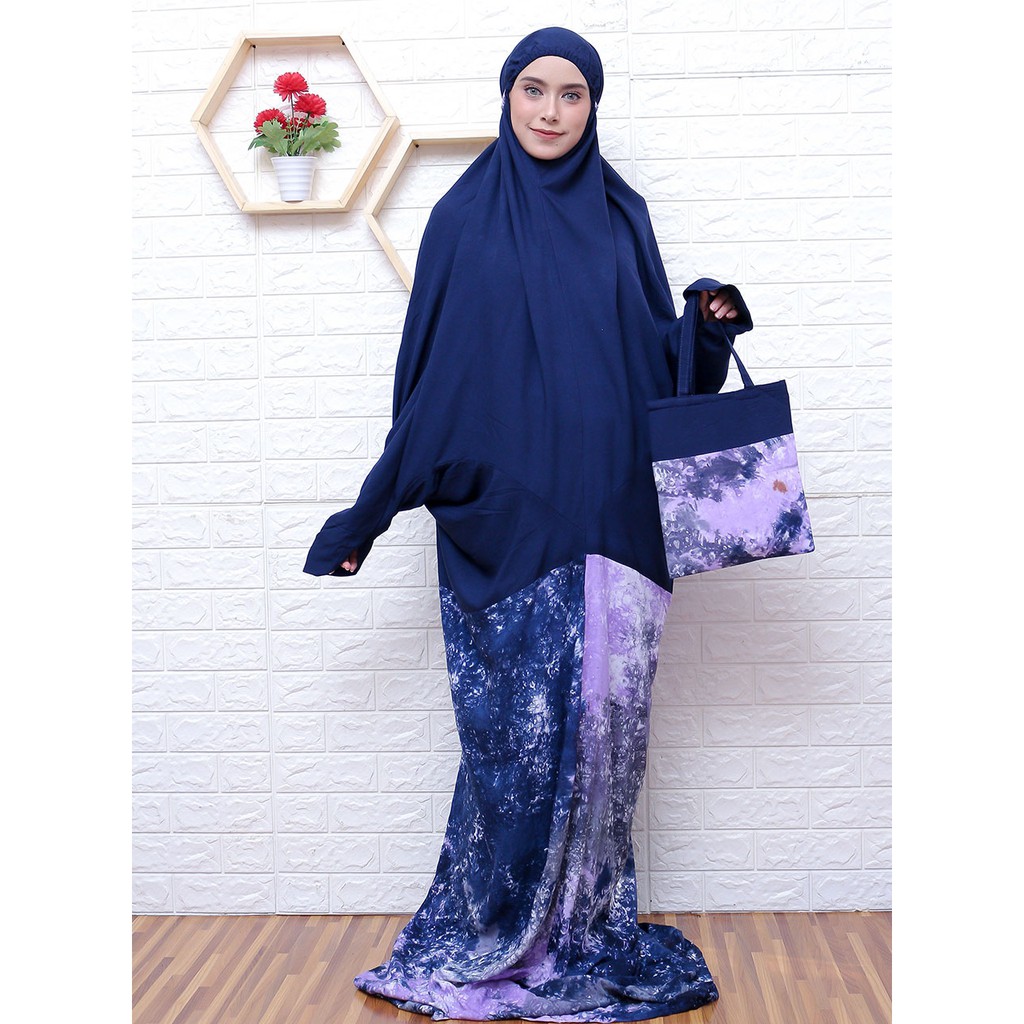 Mukena Terusan Mukena Bali Jumbo Dewasa Motif Smoke