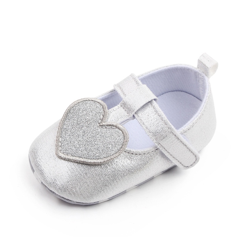 HappyOliver LOVE GLITTER Sepatu prewalker bayi dan anak perempuan newborn 0-18 bulan