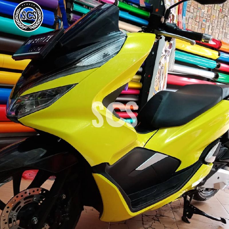 SKOTLET STIKER MOTOR YELLOW GLOSY KUNING GLOSY SKOTLET KUNING GLOSY STIKER GLOSY SCOTLITE GLOSY HARG