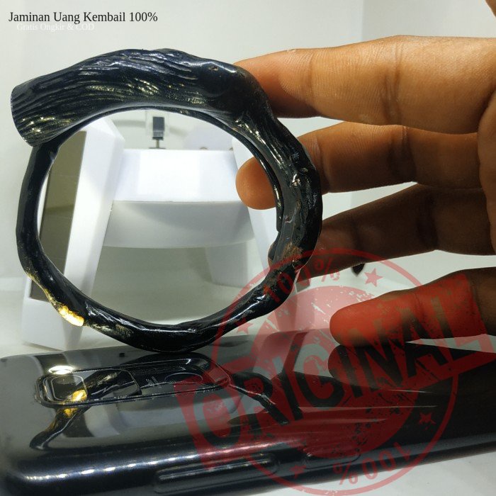 GELANG akar bahar hitam asli original berserat alami