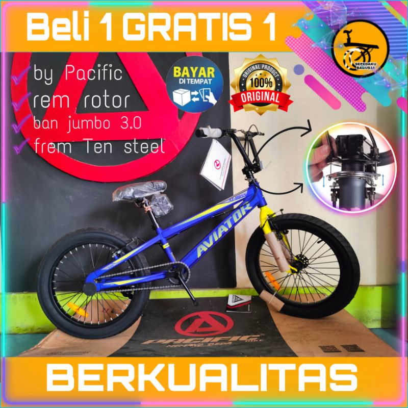 promo Sepeda Bmx Aviator 20in rem rotor ban jumbo sepeda anak murah sepeda anak murah berkualitas mu