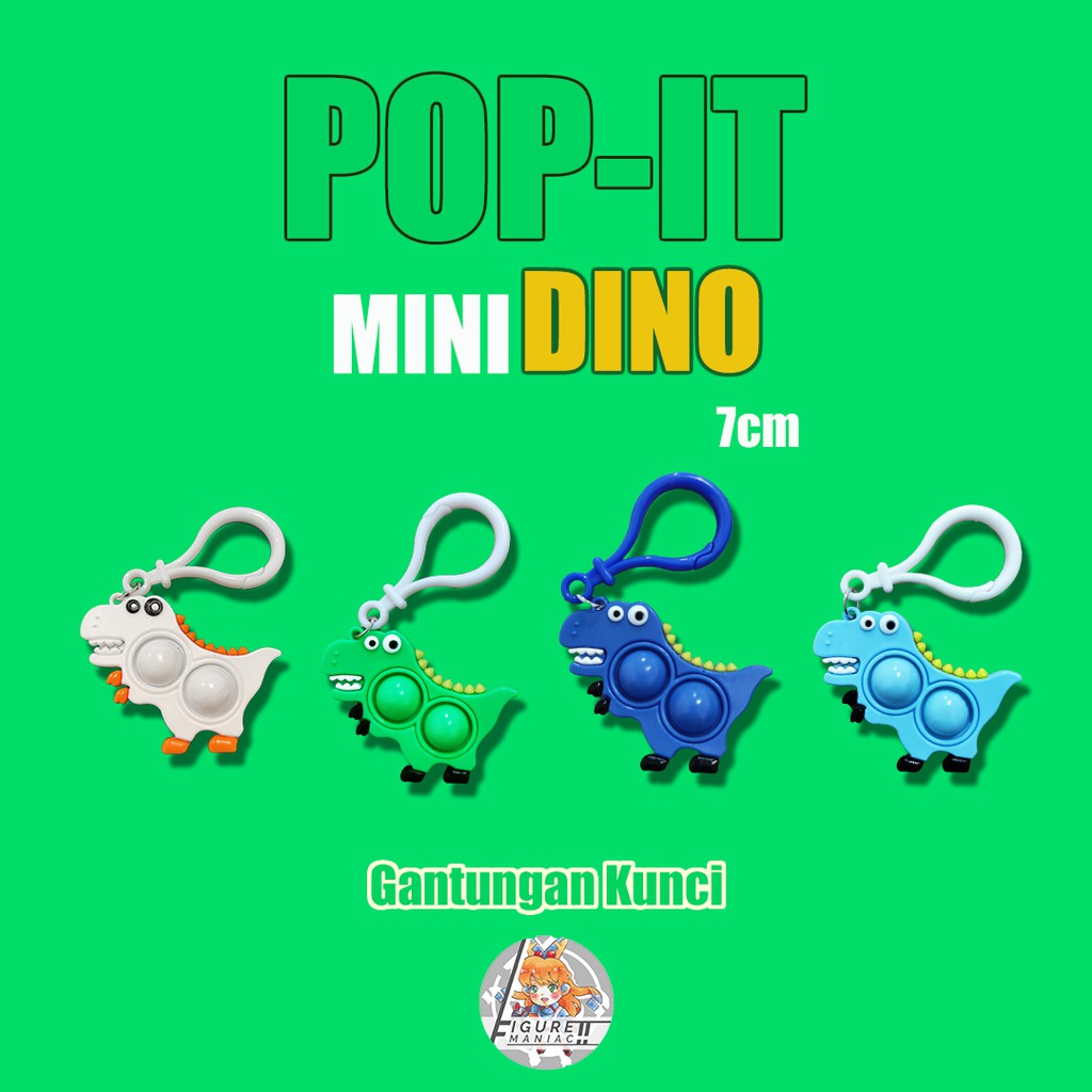 Gantungan Kunci POP IT Mini Dino Premium Quality