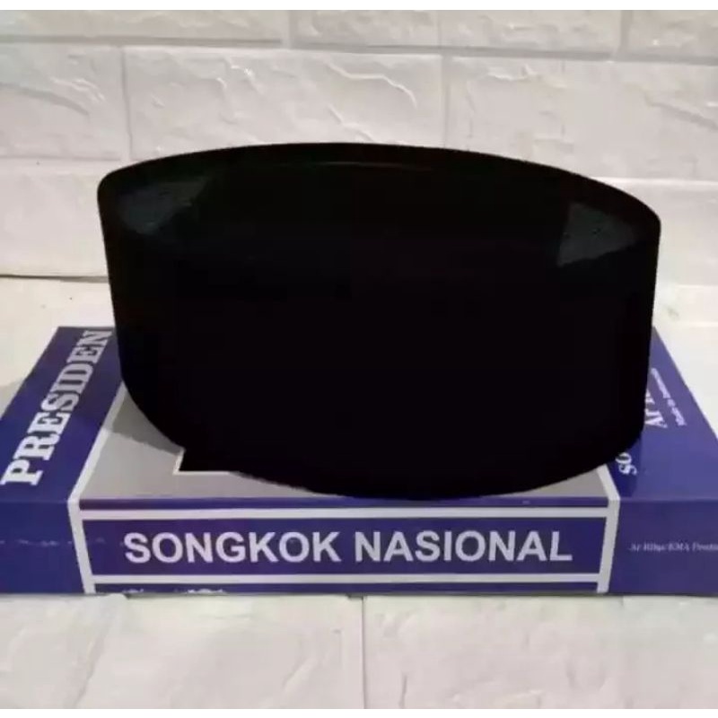 PROMOTERMURAH peci kopiah songkok hitam president/peci songkok nasional/peci hitam polos/peci anak d