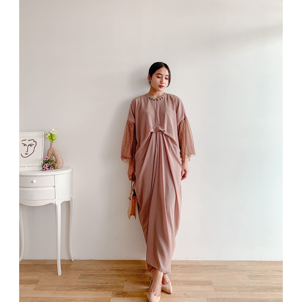 Shabira Tille Kaftan/Kaftan Plisket Jumbo/Kaftan Remaja/Kaftan Maternity/Kaftan Kondangan Pesta