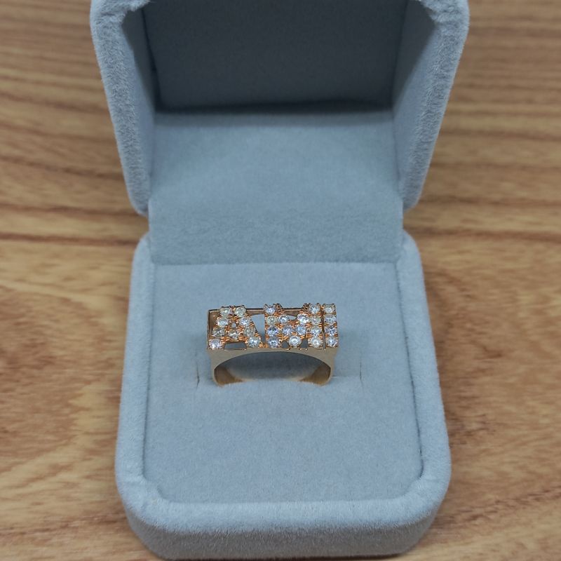 Cincin Nama Emas Berlian Asli