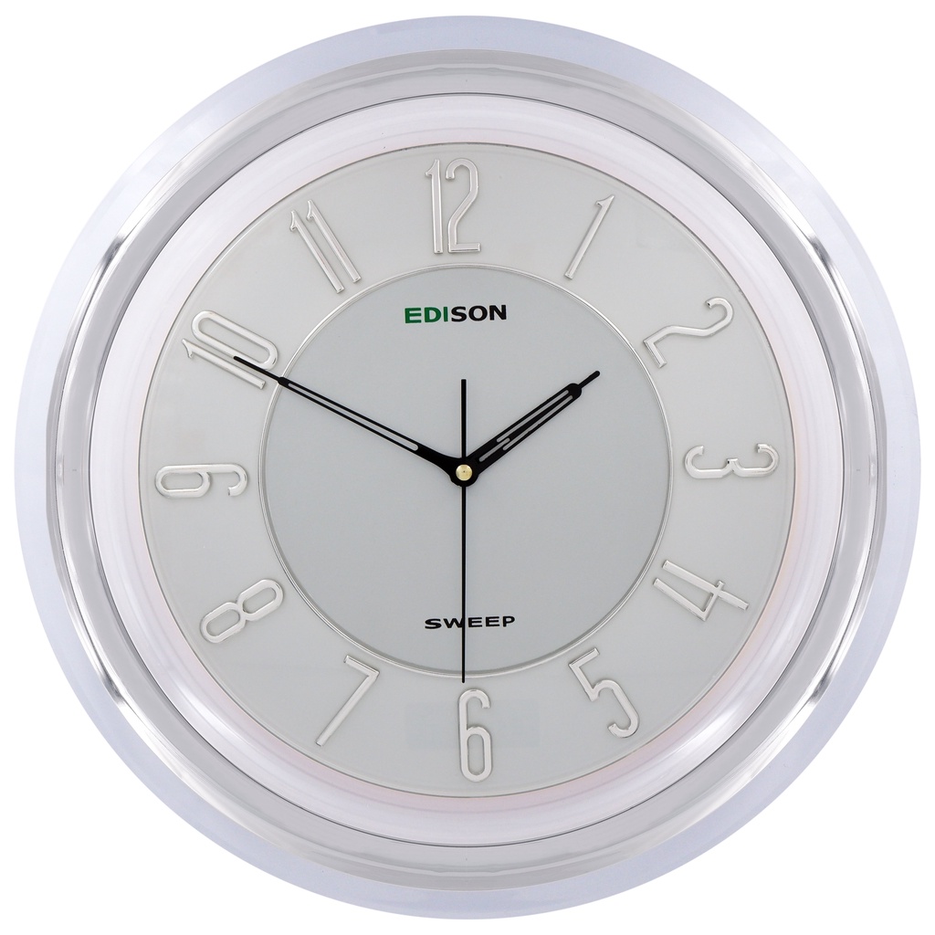 Jam Dinding Edison ES 318 CHR T3 Sweep Diameter 310mm 31cm