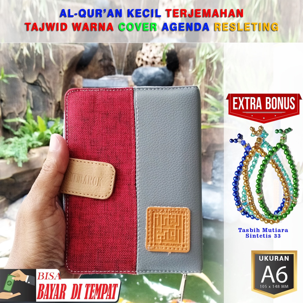 New Al Quran Terjemah Kecil Ar Rahman A6 Agenda, Alquran Terjemahan Dan Tajwid, Alquran Resleting, A