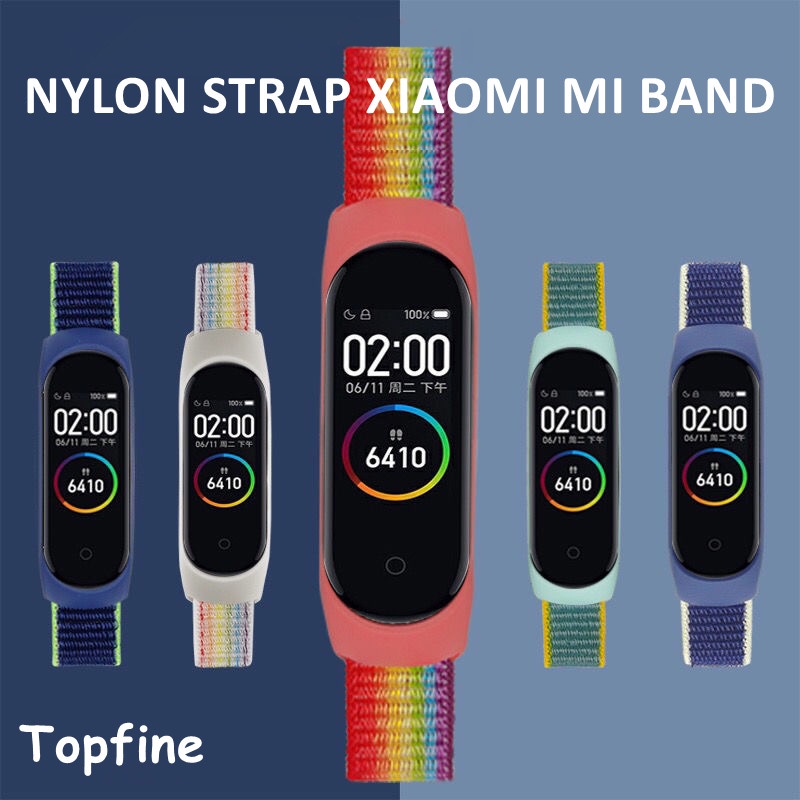 Tali✅Nylon Strap for mi band 5/6 Bracelet Sport loop watch Belt Miband strap Wristband for xiaomi Mi band 6 5 4 3 Bracelet