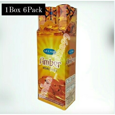 Dupa/Hio Ullas Vividha Amber Premium incense Stick Aromatherapy Hexagonal 1Box