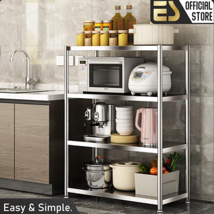 ES Rak Dapur Rak 3 Susun Rak Stainless Steel 3 susunRak Penyimpanan - 3 susun