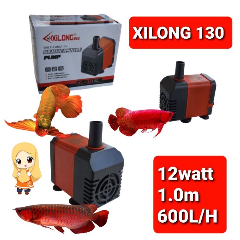 pompa celup air aquarium xilong XL-130 power head mini tenaga besar
