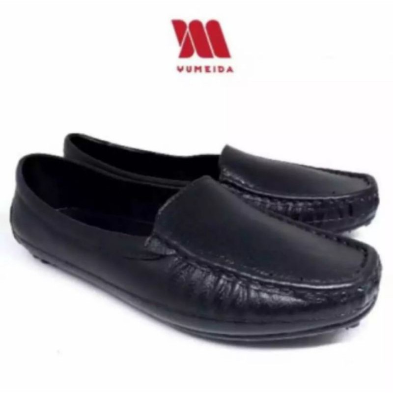 Sepatu Fantopel Karet Wanita Formal Untuk Kerja Hitam Polos - Yumaida F805