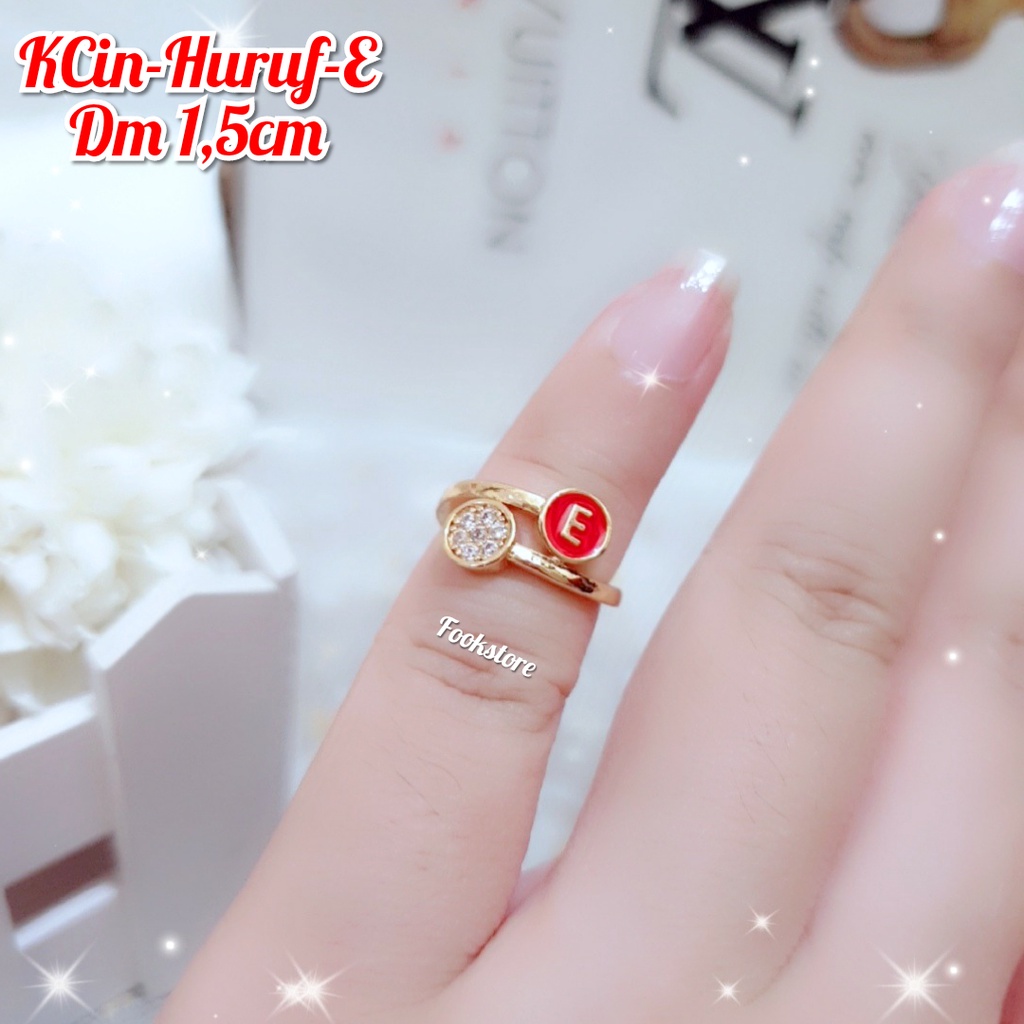 CINCIN PERHIASAN ANAK INITIAL HURUF UTK USIA 4-7TH