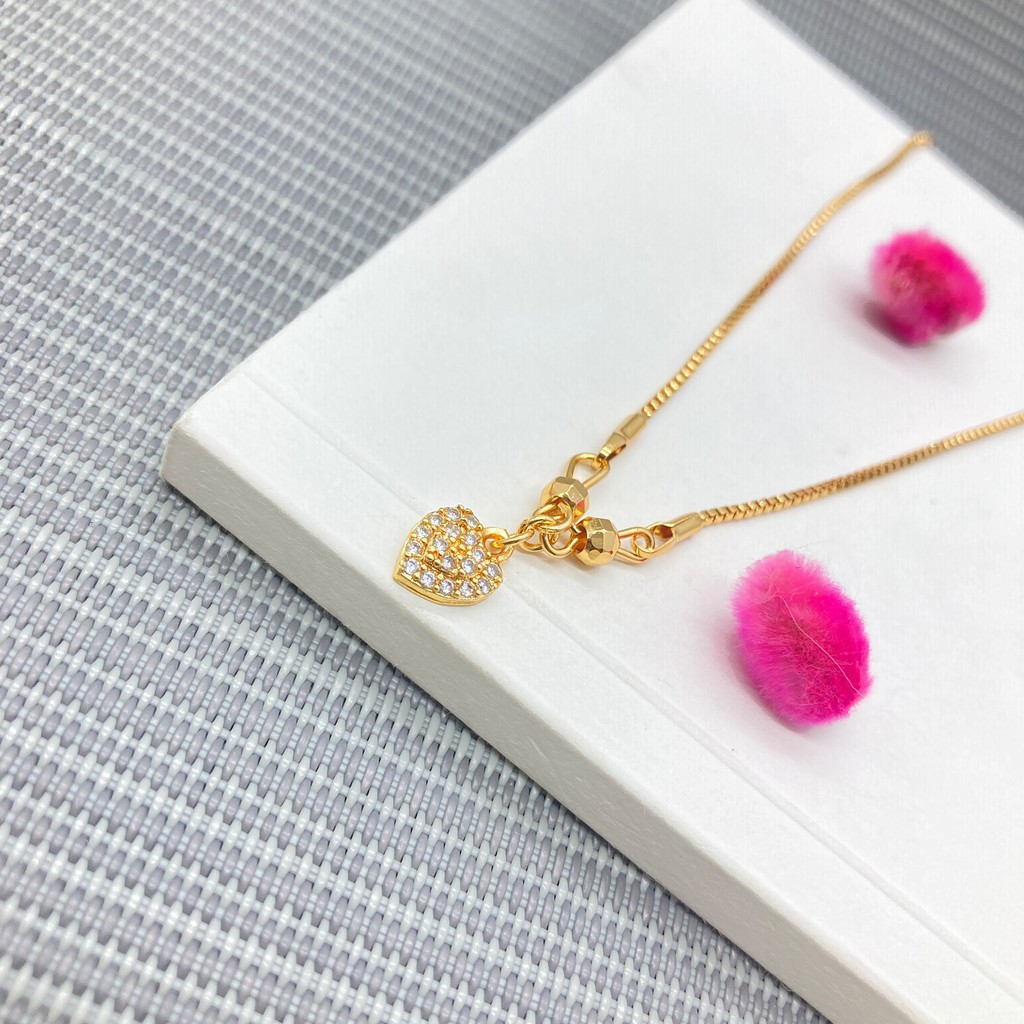 NOIN Kalung Anak Perempuan Motif Hati Permata NOIN Kalung Anak Perempuan Motif Hati Permata