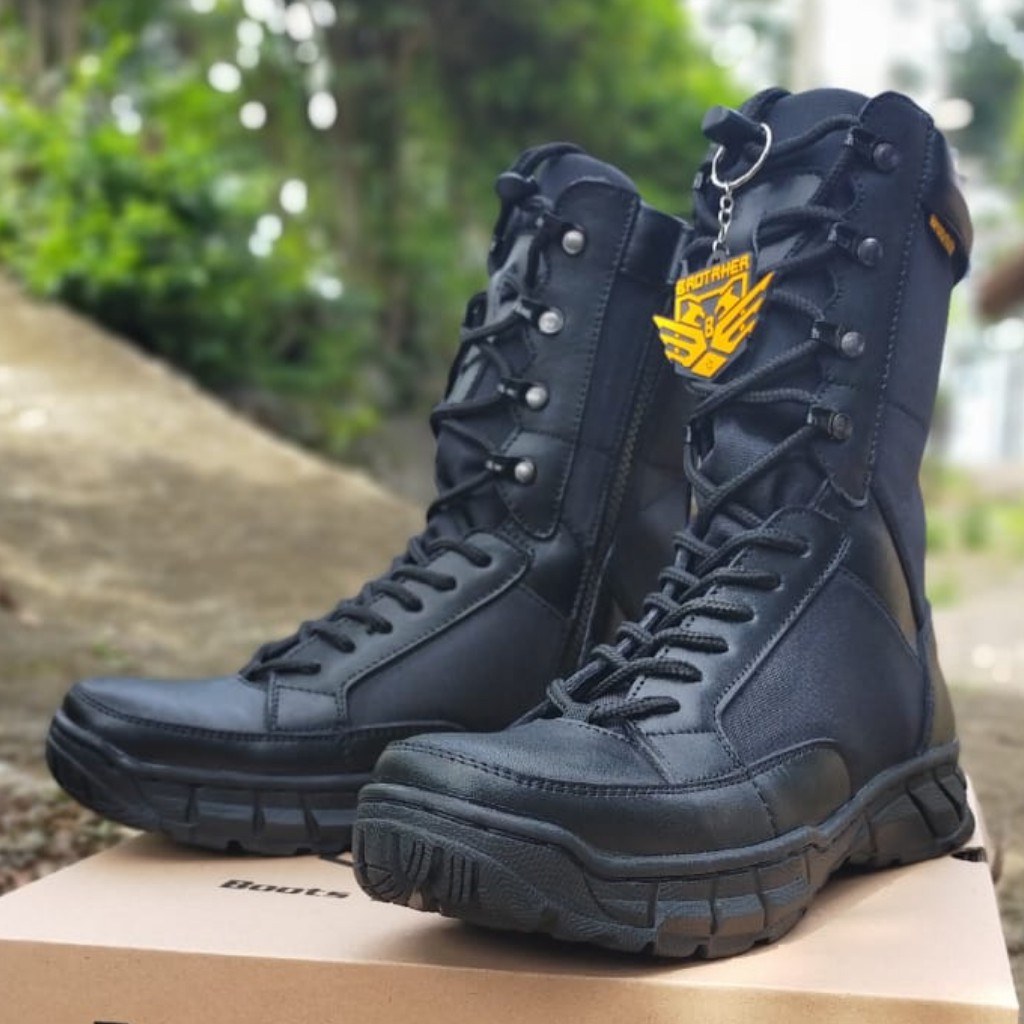 SEPATU PDL BROTRHER KULIT ASLI SEPATU PDL TNI POLRI SECURITY SATPAM SEPATU BOOTS PRIA WANITA