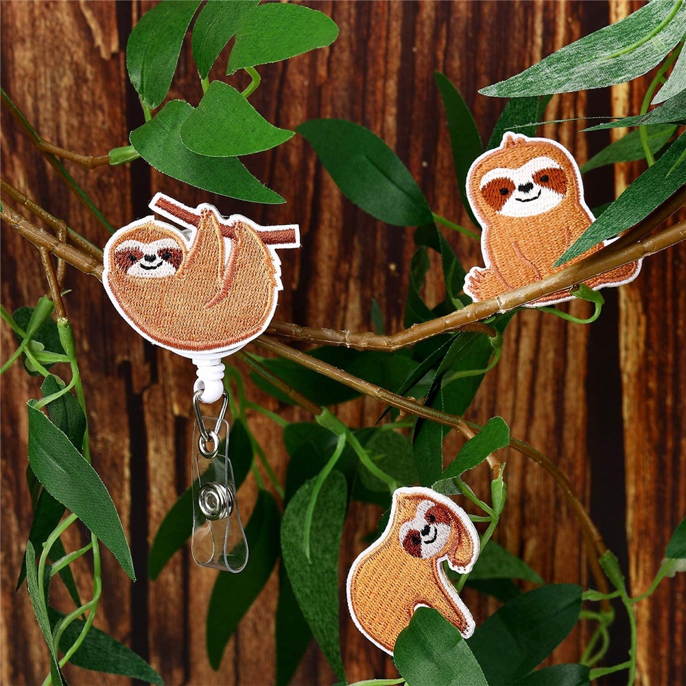 ELEGANT Durable Name Card Holder Sloth Badge Holder Clip ID Badge Holder Card Holder Clip Office Supplies ID Card Nurse Doctor Work Card Lovely Name Tag Holder