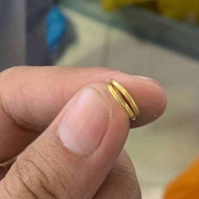 Cincin bayi selisih anak dan dewasa emas asli 24k 96%