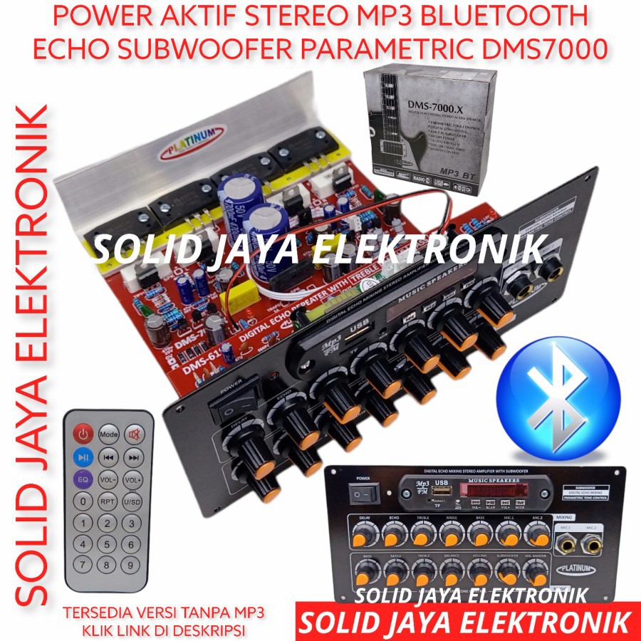 KIT POWER SPEAKER AKTIF ACTIVE MP3 BLUETOOTH BT SANKEN DMS-7000 DMS7000 DMS 7000 X .X BLUETOOTH AKTIF POWER STEREO AMPLIFIER AMPLI AUDIO AKTIF PLUS PANEL TONE MIXING DIGITAL ECHO KARAOKE SUBWOOFER SUB MIC MIK KOMPLIT 3 TINGKAT PLATINUM AUDIO ASLI ORIGINAL