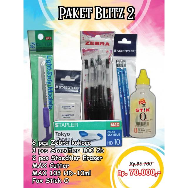 

paket alat tulis staedtler,kokoro dan max