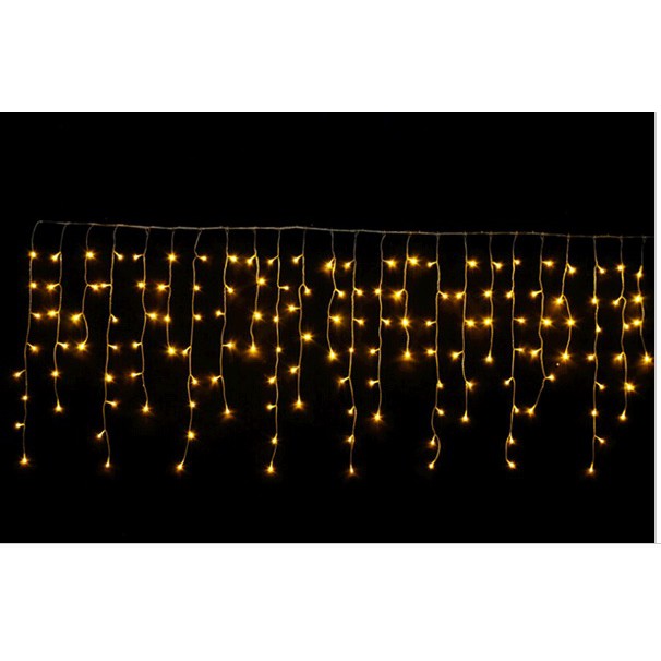 Lampu tumblr Led tirai ungu warm white 4,5M 100 LED warna curtain light Lampu rumbai teras rumah